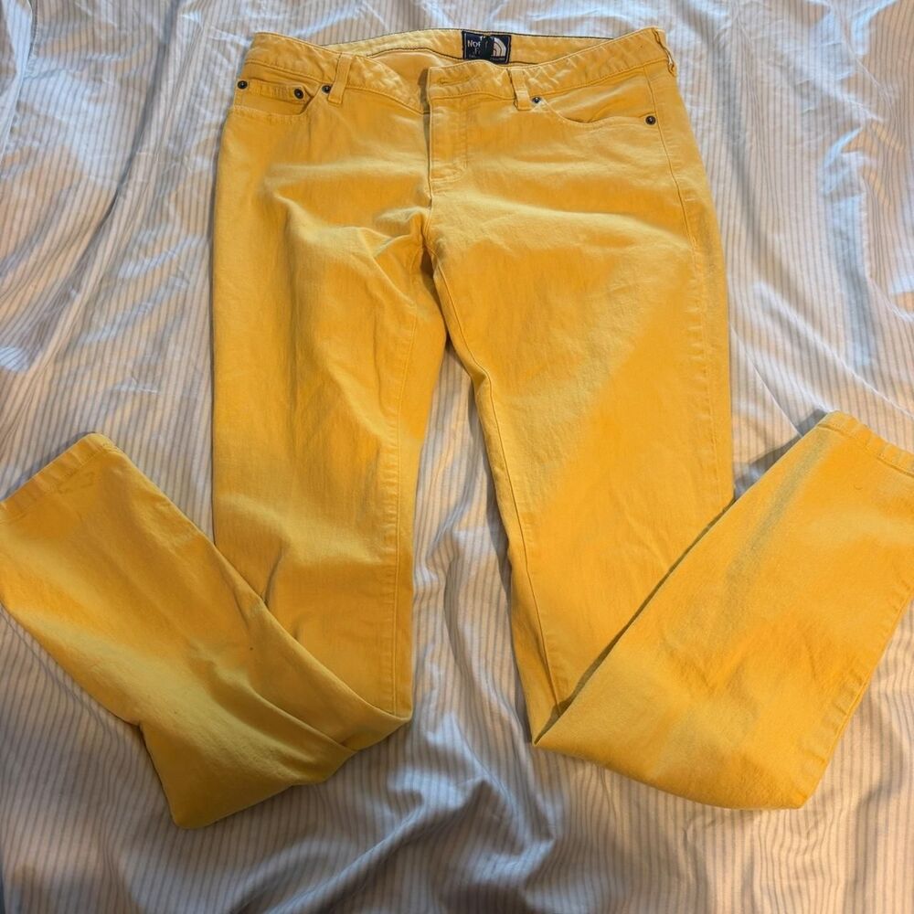 The North Face yellow jeans Size 10